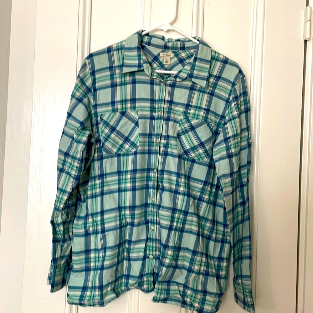 LL Bean women’s flannel shirt